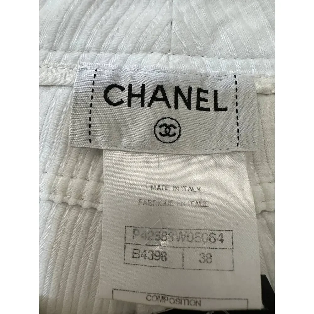 CHANEL Vintage Silk Wide Leg Pants Sz.38